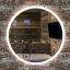 Зеркало Turister круглое 80см с передней LED подсветкой кольцо без рамы (ZPP80) Львів