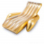 Надувное шезлонг Intex 56803 «Золотой блеск», 188 х 135 см Ужгород
