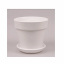 Горшок керамический Наперсток Flora глянец белый 2.8л (SKL0377) Полтава