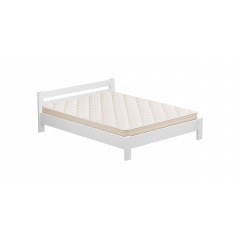 Двуспальная белая кровать Estella Рената 160х190 см деревянная из бука Ладан