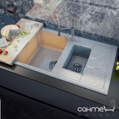 Кухонна мийка Moko Milano Premium Marmo Elegante чаша зліва Київ
