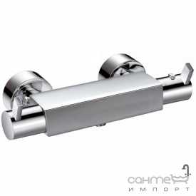 Термостат для душу настінний з душовим грнітуром Clever Platinum Bimini 96490 Хром