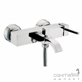 Настінний змішувач для ванни з душовим комплектом Clever Platinum Saona Infinity 96357 Хром
