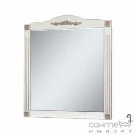 Дзеркало для ванної кімнати СанСервіс Romance 80 білий патина золото