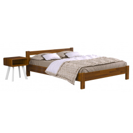 Двоспальне ліжко Estella Рената 140х190 см дерев'яний цвіт горіх-темний-101