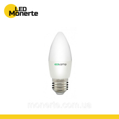 Світлодіодна лампа Ecolamp LED С37 6W Е27 4100K 510lm LITE Миколаїв