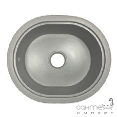 Овальная гранитная кухонная мойка Adamant Circum 500x425x180 09 светло-серый Калуш