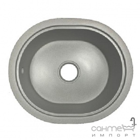 Овальная гранитная кухонная мойка Adamant Circum 500x425x180 09 светло-серый