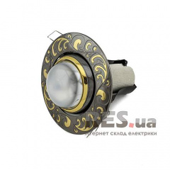 Светильник точечный под рефлекторную лампу 107A GU/G R50 графит/золото АскоУкрем Суми
