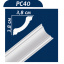 Плінтус стельовий з пінопласту PREMIUM DECOR PC-40 38x38 2м Вінниця