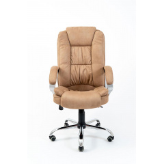 Компьютерное мягкое кресло Richman Калифорния хром кожзам песчаного цвета Ровно
