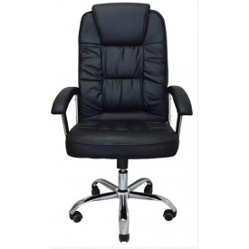 Компьютерное кресло Бонус Richman черное хром 106-113х53х50 см с мягкими подлокотниками