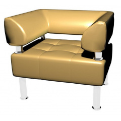 Офісне м'яке крісло Sentenzo Тонус 800x600х700 мм бежовий кожзам Київ