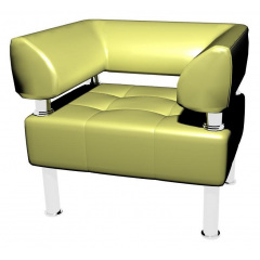 Офісне м'яке крісло Sentenzo Тонус 800x600х700 мм салатовий кожзам Кропивницький