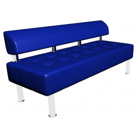 Синий офисный диван Тонус Sentenzo 1600х600 мм без подлокотников