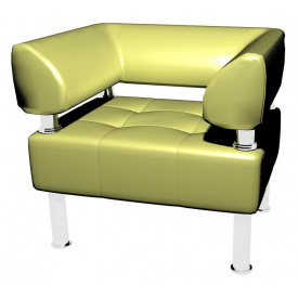 Офисное мягкое кресло Sentenzo Тонус 800x600х700 мм салатовый кожзам