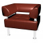 Офисное мягкое кресло Sentenzo Тонус 800x600х700 мм коричневый кожзам Переяслав-Хмельницкий