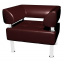 Офисное мягкое кресло Sentenzo Тонус 800x600х700 мм темно-коричневый кожзам Днепр