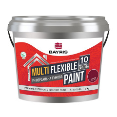 Фарба гумова BAYRIS Multi Flexible Paint сіра 5кг Вінниця