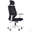 Офісне крісло Lead White HR чорна сітка з підголівником каркас-білий Житомир