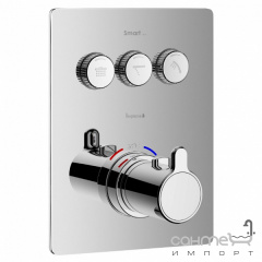 Смеситель-термостат для ванны скрытого монтажа Imprese Smart Click ZMK101901235 хром Луцк