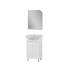 Комплект мебели для ванной комнаты Пектораль 55 белый с умывальником Фрея 55 Владимир-Волынский