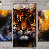 Модульная картина Тигр ADJ0154 размер 150 х 180 см