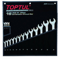 Набор ключей рожково-накидных TOPTUL 16 шт. 7-32 Hi-Performance GPAX1601 Днепр