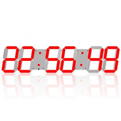 Большие настенные LED часы, CHKOSDA красные цифры часы/минуты/секунды 67х15 см Ужгород