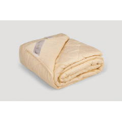Одеяло IGLEN из овечьей шерсти в жаккардовом дамаске Летнее 110х140 см Персиковый (110140511PCH) Кобыжча