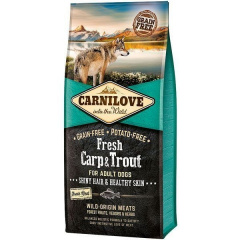 Сухой корм для взрослых собак Carnilove Fresh Carp Trout 12 кш Киев
