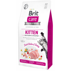 Сухой корм для котят Brit Care Cat GF Kitten Growth & Developmen с курицей и индейкой 7 кг (8595602540662) Київ