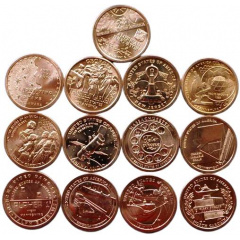 Набор монет Collection США 1 доллар 2018-2021 Американские инновации 13 шт (hub_7z84lv) Ивано-Франковск