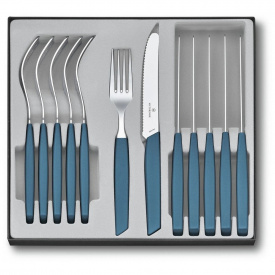 Фото - Набор столовых приборов Victorinox Swiss Modern Table Set 12 предметов Синий (6.9096.11W2.12) Набор столовых приборов Victorinox Swiss Modern Table Set 12 предметов Синий (6.9096.11W2.12)
