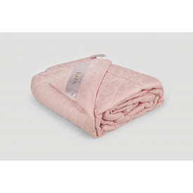 Одеяло IGLEN из овечьей шерсти в жаккардовом дамаске Зимнее 110х140 см Розовый (1101405PN)