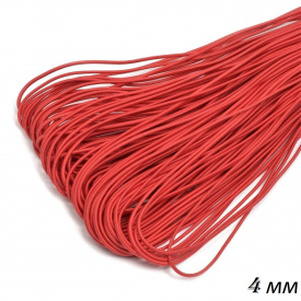 Шнурок-резинка Luxyart 4 мм 500 м Красный (Р4-503)