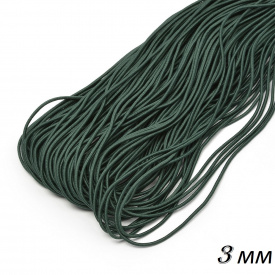 Шнурок-резинка круглый Luxyart диаметр 3 мм 500 метров Темно-зеленый (Р3-514)
