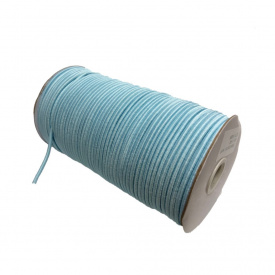Шнурок-резинка круглый Luxyart 3 мм 500 м Голубой (Р3-3)