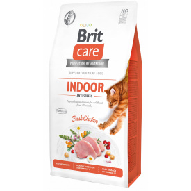 Сухой корм для кошек живущих в помещении Brit Care Cat GF Indoor Anti-stress с курицей 7 кг (8595602540846)