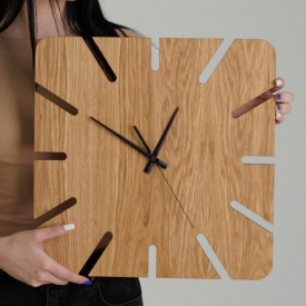 Часы деревянные Moku Roppongi 38 x 38 см Коричневый