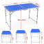 Раскладной стол 120 см для пикника с 4 стульями и зонтом 180 см Aluprom, набор туристический в чемодане Синий Житомир