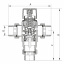 Клапан смесительный термостатический трехходовой 3/4'' (с накидн. гайками) KOER KR.1258 (KR2818) Днепр