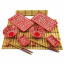 Сервиз для суши None Иероглифы на красном фоне 2 персоны 39х27,5х5,5 см (DN34282G) Полтава