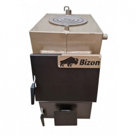 Твердопаливний котел Bizon М-100П 10 кВт з плитою