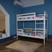 Двоярусне ліжко дитяче Sportbaby Babyson-3 80x190 см дерев'яне біле