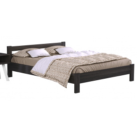 Двоспальне ліжко Estella Рената 140х190 см дерев'яне в кольорі венге