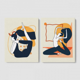 Модульная картина из двух частей Йога Malevich Store 123x80 см (MK21233)