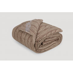 Одеяло IGLEN из овечьей шерсти во фланели Демисезонное 160х215 см Коричневый (16021551F) Надвірна