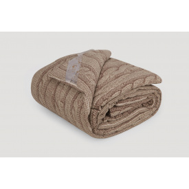 Одеяло IGLEN из овечьей шерсти во фланели Демисезонное 160х215 см Коричневый (16021551F)