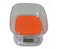 Ваги кухонні електронні з чашею Domotec MS-125 до 7 кг Білий/Помаранчевий (258653)